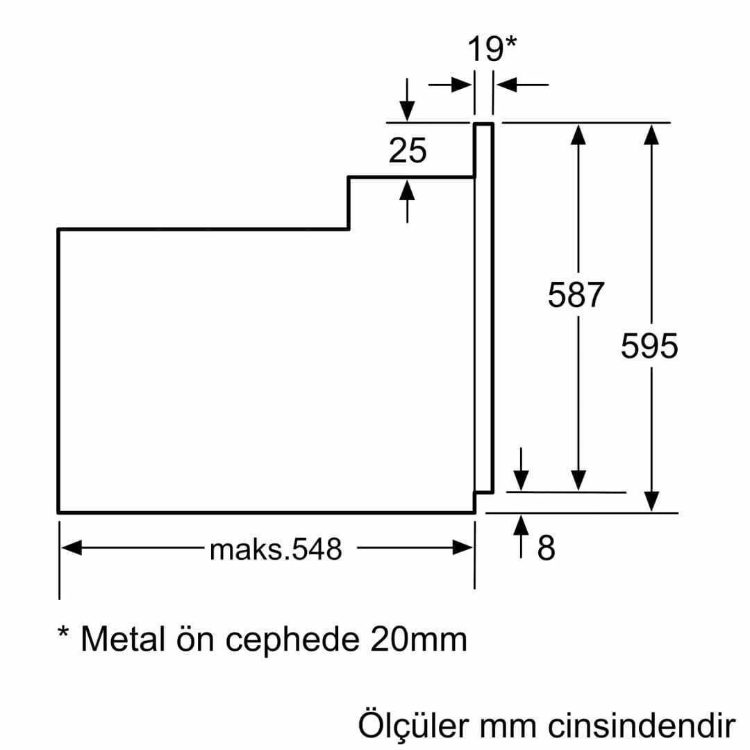 iQ100 Ankastre Fırın 60 x 60 cm — görsel 6