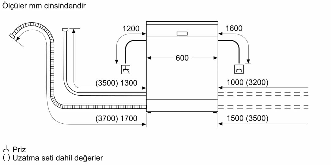 iQ100 Tam Ankastre Bulaşık Makinesi 60 cm — görsel 8