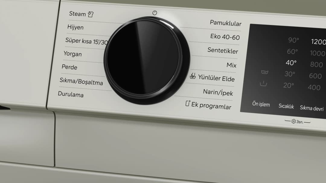 iQ500 Çamaşır Makinesi 9 kg maks. 1200 dev./dak., Gümüş — görsel 3