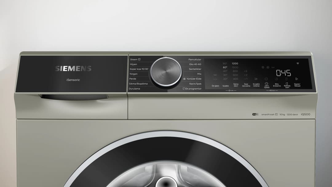 iQ500 Çamaşır Makinesi 10 kg maks. 1200 dev./dak., Gümüş — görsel 2