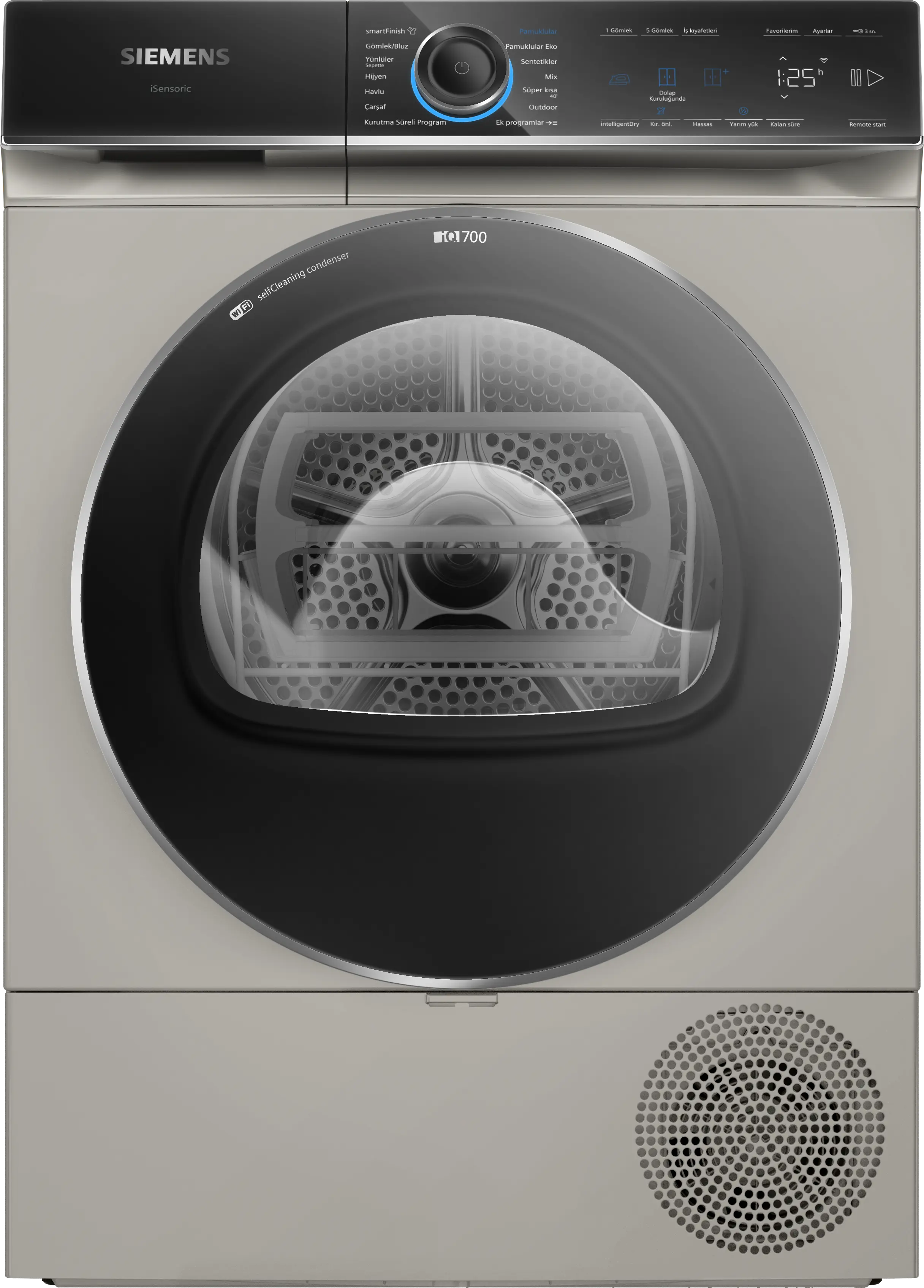 iQ700 Isı Pompalı Kurutma Makinesi 9 kg Gümüş (WQ45B2AXTR)